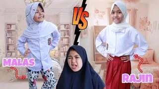 REVINA SI MALAS VS PUTRI SI RAJIN SAAT DI SEKOLAH 😱 Revina Terlambat Sekolah