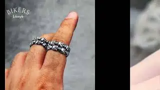 Unique Zircon Skull Ring #gothic #skullring #rockstar