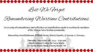Lest We Forget - Remembering Wartime Contributions