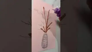 Glitter glue art ideas , satisfying , 🎁 #shorts , #satisfying , #doodleart