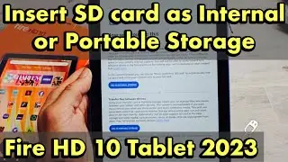 Планшет Amazon Fire HD 10 2023: вставьте SD-карту в качестве внутреннего или портативного накопителя
