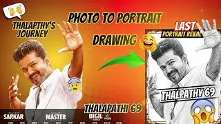 Jana Nayagan Thalapathy Vijay Portrait 🔥 | The Unforgettable Journey of a Legend!#ThalapathyVijayart