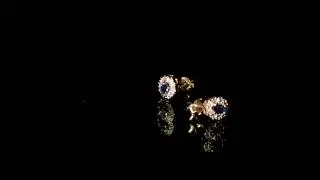 CI0001091 - 2 grams 9 carat Yellow Gold Sapphire and Illusion set Stud Earrings
