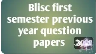 Blisc sem1 2025 question paper 📋📋📝📝📔📔📒📒