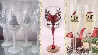 COPAS DECORADAS DE NAVIDAD para brindar con la familia y los amigos en estas fiestas