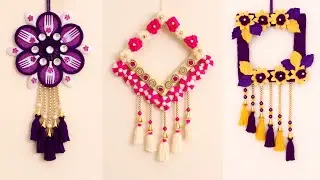 Easy & Beautiful Woollen Wall Hanging with Old Bangles and Wool !!! DIY Craft