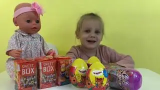 Беби Бон Свит Бокс МИНЬОНЫ и КИНДЕР СЮРПРИЗ Три Кота/ Sweet Box Despicable Me Kinder Surprise