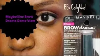 114| New Maybelline BrowDrama in 260 Deep Brown Demo and Review