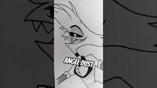 How to draw Angel Dust in side view - Hazbin Hotel #shorts #hazbinhotel #art