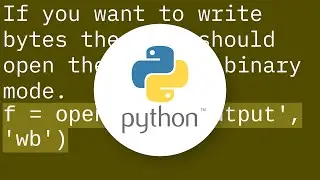 How to write bytes to file?