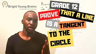 Analytical Geometry grade 12, Prove that a line is a tangent to a circle