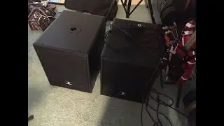 2 Proreck Powered Subwoofers sound testing