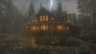 FALL ASLEEP FAST in MINUTES with Torrential Rain on Metal Roof & Thunder ASMR