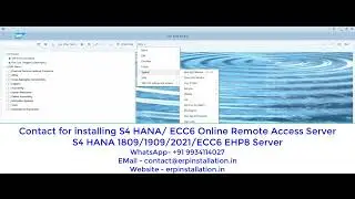 Setup your  own SAP S4 HANA and SAP IDES ECC6 EHP8 Online Remote Server | WhatsApp - +919934114027