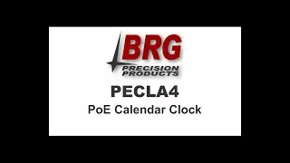 PECLA4 Power-over-Ethernet (PoE) Calendar Clock by BRG Precision Products