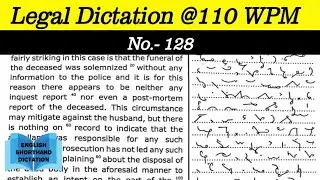 Legal Shorthand Dictation @110 WPM