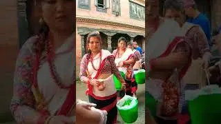 Local newari festival, Women and girls in traditional style Nepal #explore #festival #nepal
