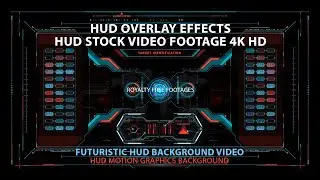 Hi tech HUD video background effects | HUD futuristic motion graphics video | HUD technology overlay