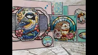 Cardmaking with Hunkydory's Stained Glass Wonderful Wildlife - Garden Friends