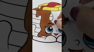 Раскраска Shopkins Pamela Pancake #раскраска #shopkins #блины #мило #вкуснятина