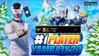 SQUAD TOP 1 CONQUEROR RANK PUSH || YAMRAJX20