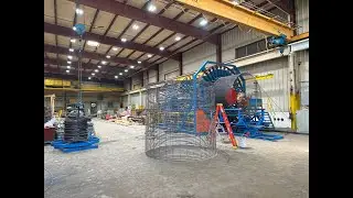 Precast JCP Reinforced Concrete Jacking Pipe Cage Welding Machine Export to United Concrete Products