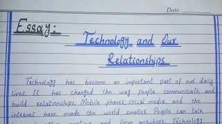 Essay on technology and our relationships|impact of technology on relationships|@MyAttainments795