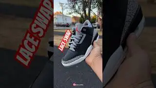 Which alternative laces looks better on the Black Cement 3s ? #laceswap