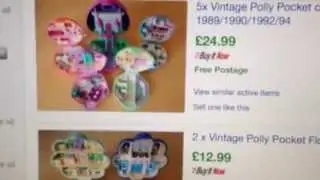 How to make money on eBay selling toys - Roundup of sales from Vintage Polly pocket toys