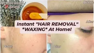 Instant Hair Removal *WAXING* At Home! | No Heater, No Strips - Painless Wax At Home |😳✨ #wax#sugar