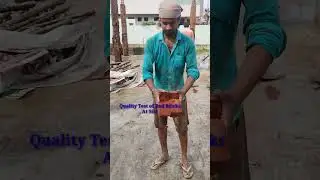 quality test of Red bricks at construction site