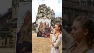 Angkor Wat Temple #art #artist #contemporaryart #watercolor #cambodia #angkorwat