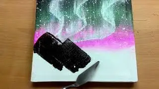 How to Paint Northern Lights | Easy Acrylic Painting for Beginners
