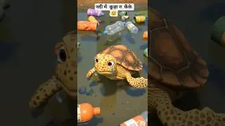 कूड़ा नहीं,   ज़िम्मेदारी#TurtleStory#KidsMoralStory#SaveAnimals#NoPlastic#CleanEnvironment#cartoon