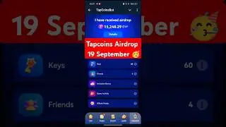 Tapcoins Airdrop Claim and Daily Bounty September 19‼️#tapcoin #tapcoinbounty #dailycombo #crypto