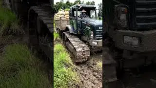 HOWO T7H 430HP 🚛🔥 Steel Tracks vs Extreme Mud! UNSTOPPABLE POWER 💥 #shorts #truck