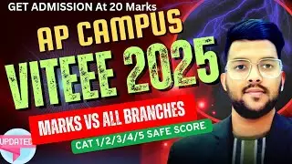 VIT AP CAMPUS Marks vs All BRANCHES | VITEEE 2025 Safe score to get vit AP #viteee2025