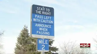 New signs on the bike trail system reminding users of rules