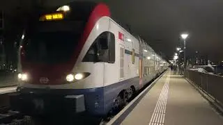Bahnhof Winterthur Hegi am dunklen Abend (30.11.2022)