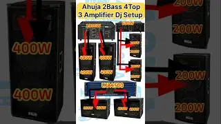 Ahuja 2Bass 4Top 3Amplifier Dj Setup/BTZ1000 UBA500M LXA4500 #djsetup