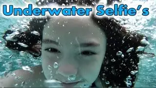 Pool Fun Underwater Selfie Kid Girl Playing Swimming Diving in Water