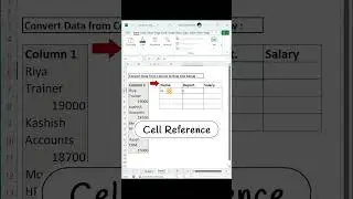 Excel Trick data from column to row conversion. #excel #exceltips