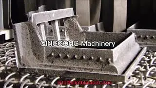 Wire mesh belt shot blasting machine