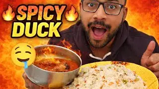 1 Saal Baad Eating Show Comeback 😱 |🔥Spicy Duck Curry With Pulao Mukbang #eating 