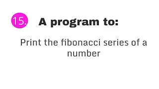 Print Fibonacci series in C programming #15