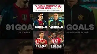 Unbelievable football records | RECORDS #messi #ronaldo #lewandowski #records #viral #trendingnow