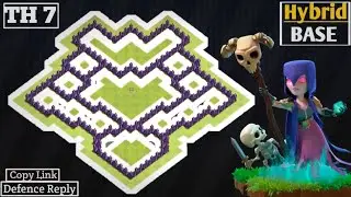 New powerfull TH 7 base copy link 2023  Hybrid/ Defence /TROPHY/ War /Farming Base | #clashofclans