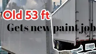 Old 53' trailer gets new paint job