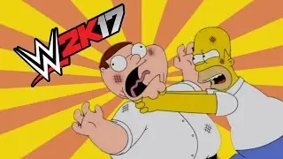 Homer Simpson vs Peter Griffin - WWE 2K17