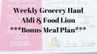 Weekly Grocery Haul and Meal Plan from Aldi and Food Lion